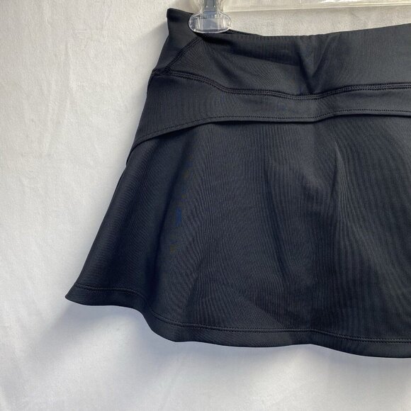 DGD Inner Short Mid-Waisted Athletic Tennis Skirt Women Small Black Stretch New - Picture 11 of 12